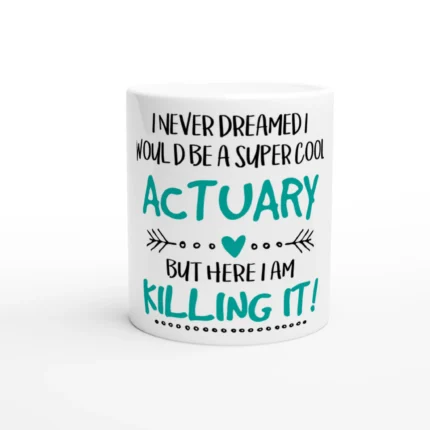 Leaf Me Alone I’m Brewing Teal Script Ceramic Mug – Perfect for Coffee & Tea Lovers!